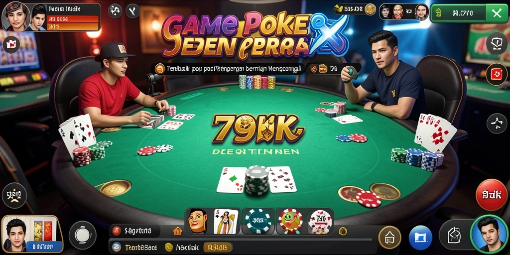 Tampilan gameplay Poker yang mendebarkan di 797K.