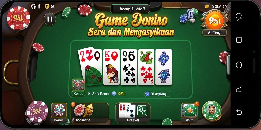 Tampilan gameplay Domino yang seru dan menantang di 9SL.