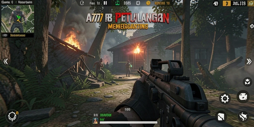 Screenshot A7777 menunjukkan aksi seru pemain di medan perang TPS.