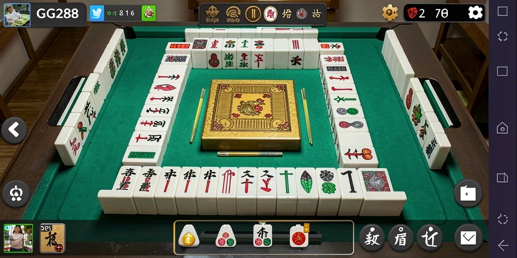 Tampilan gameplay Mahjong yang menarik dan penuh warna di GG288.