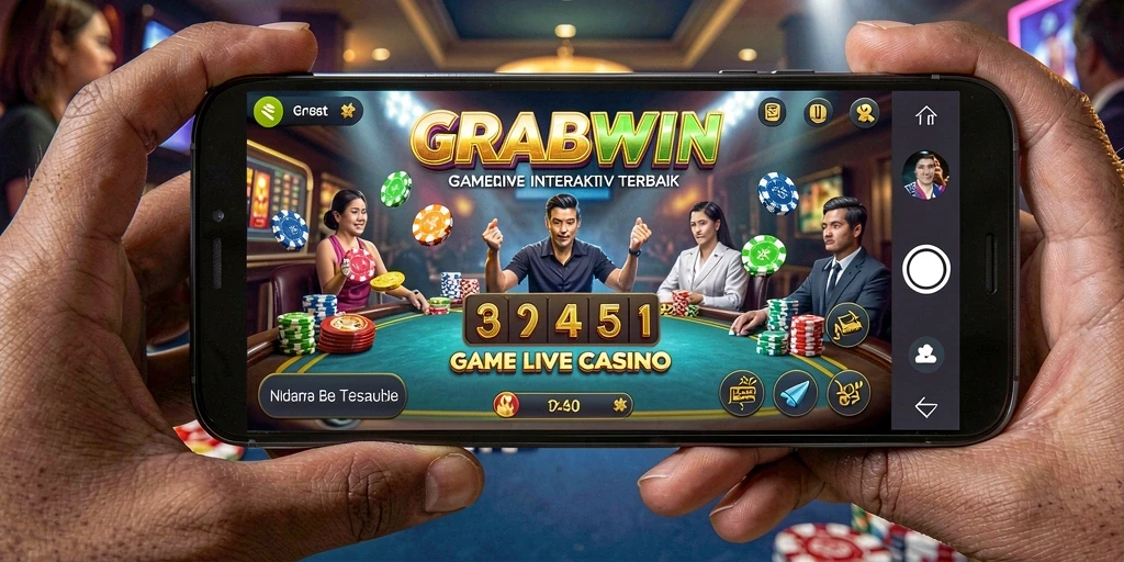 Tampilan gameplay Live Casino yang mendebarkan dari GRABWIN.