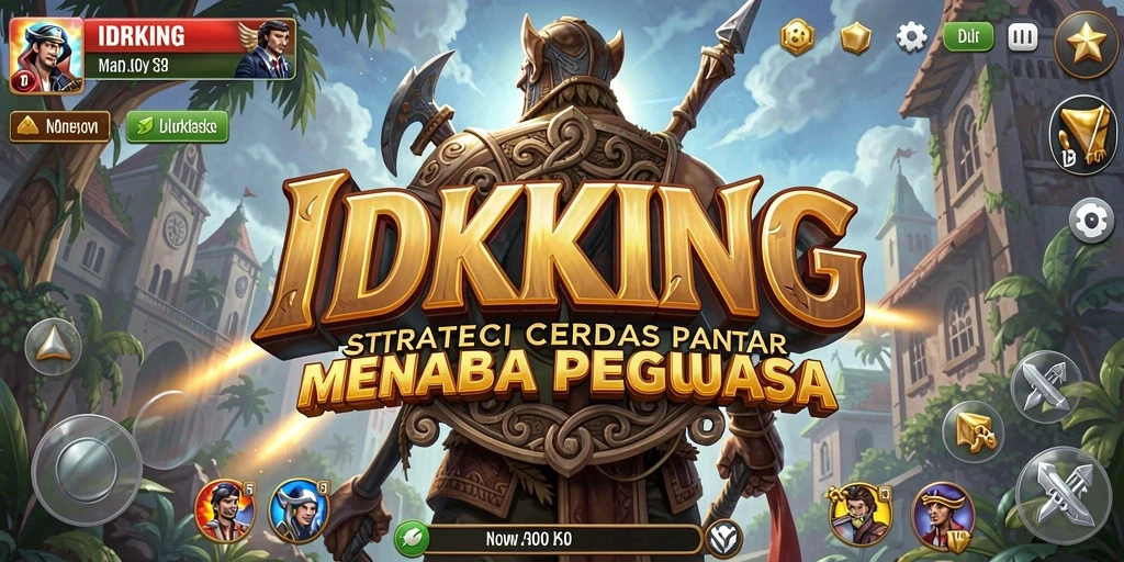 Tampilan gameplay menarik dari IDRKING dengan pertempuran strategi.