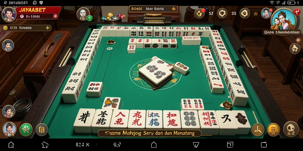 Tampilan gameplay JAYABET yang menakjubkan dengan grafik Mahjong.