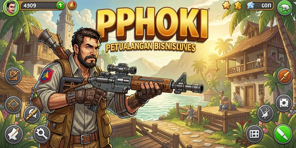 Tampilan gameplay seru dalam PPHOKI yang menunjukkan keseruan manajemen bisnis.