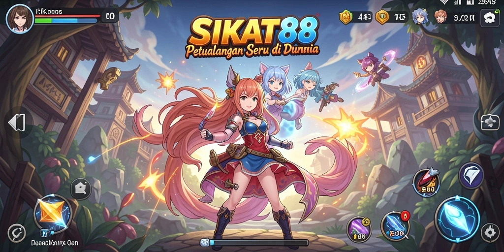 Tampilan gameplay SIKAT88 yang penuh aksi dan visual anime yang menawan.